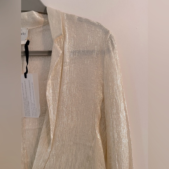 Forte Forte Champagne Lurex Unlined blazer SZ 1 (S) NWT - Picture 11 of 11